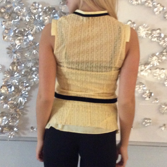 Marc Jacobs yellow tank button-up top, size 8 - Picture 4 of 5